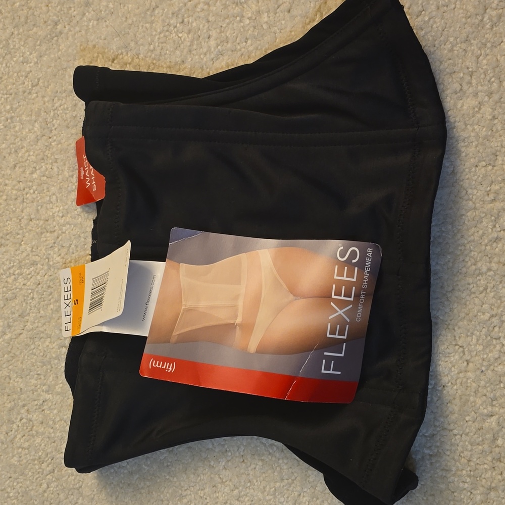 Vintage NWT Flexees 3839 Black Firm Waist Shaper